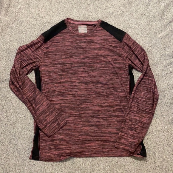 Burnside Maroon & Black Long Sleeve Shirt - Picture 1 of 8